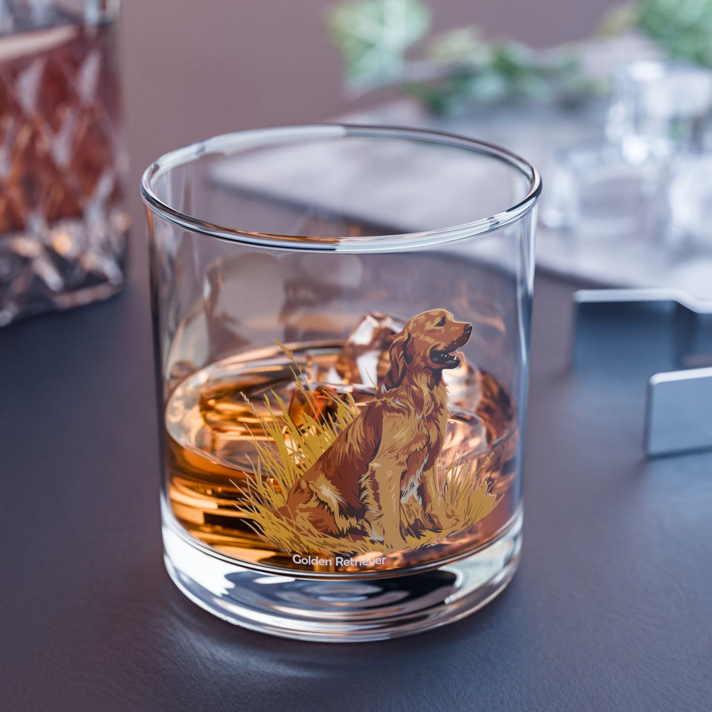 Golden Retriever Whiskey Glass