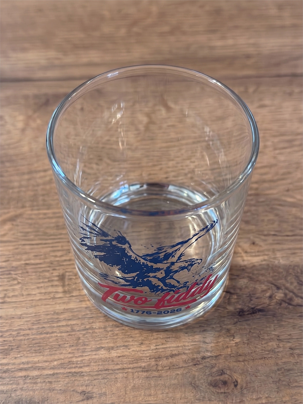 Two Fiddy 1776-2026 - Patriotic Whiskey Glass