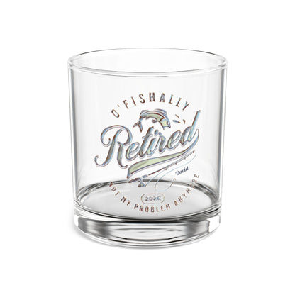O'Fishally Retired - Personalized Chrome Whiskey Glass