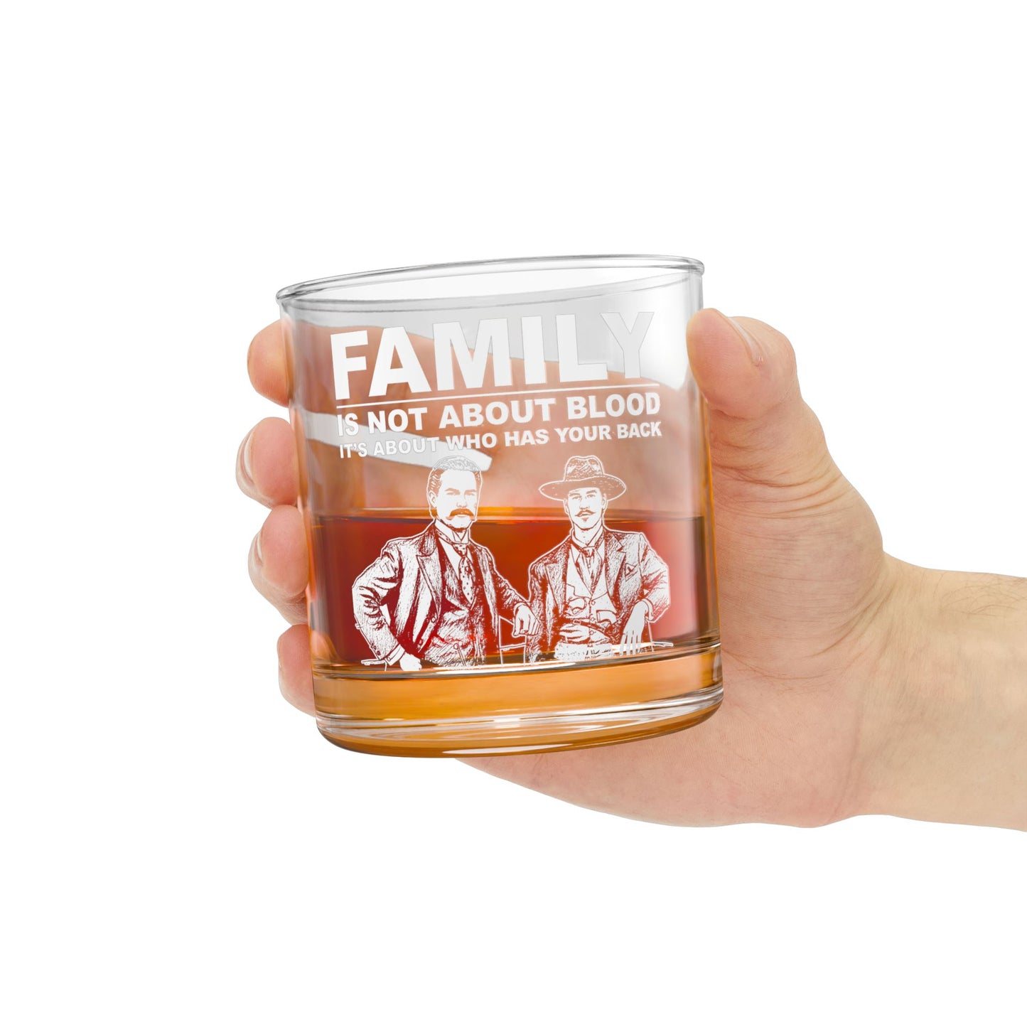 'Family Is Not About Blood' 10oz Whiskey Glass