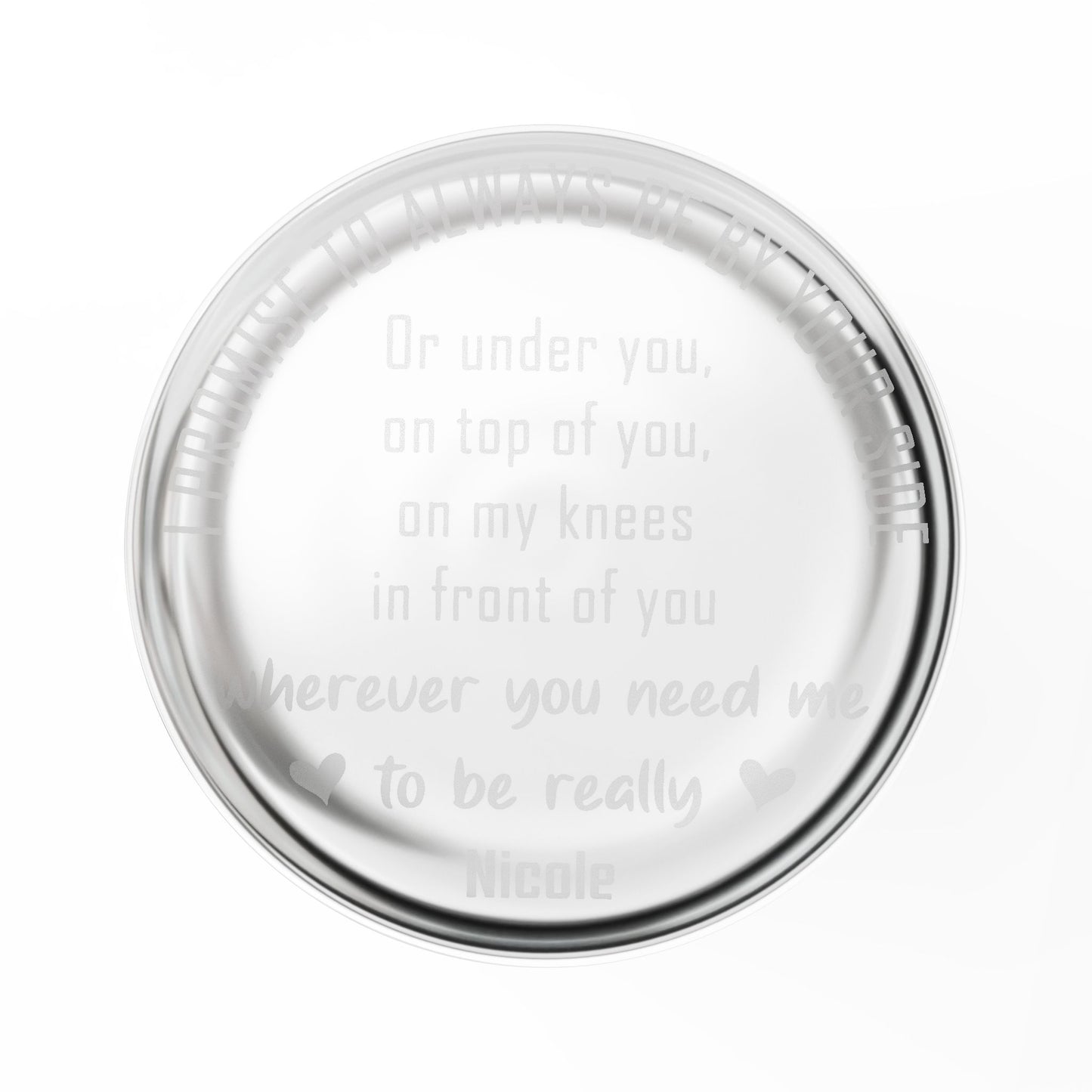 Always Be By Your Side - Personalized Engraved 10oz Whiskey Glass