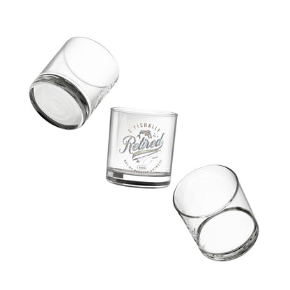 O'Fishally Retired - Personalized Chrome Whiskey Glass