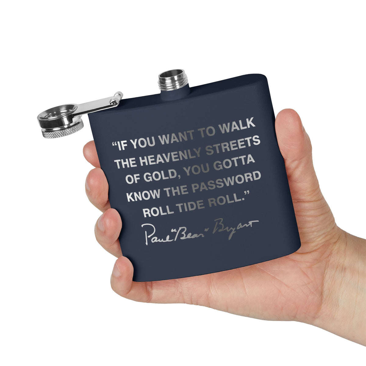 “Roll Tide Roll” - Engraved Flask 6oz Stainless Steel