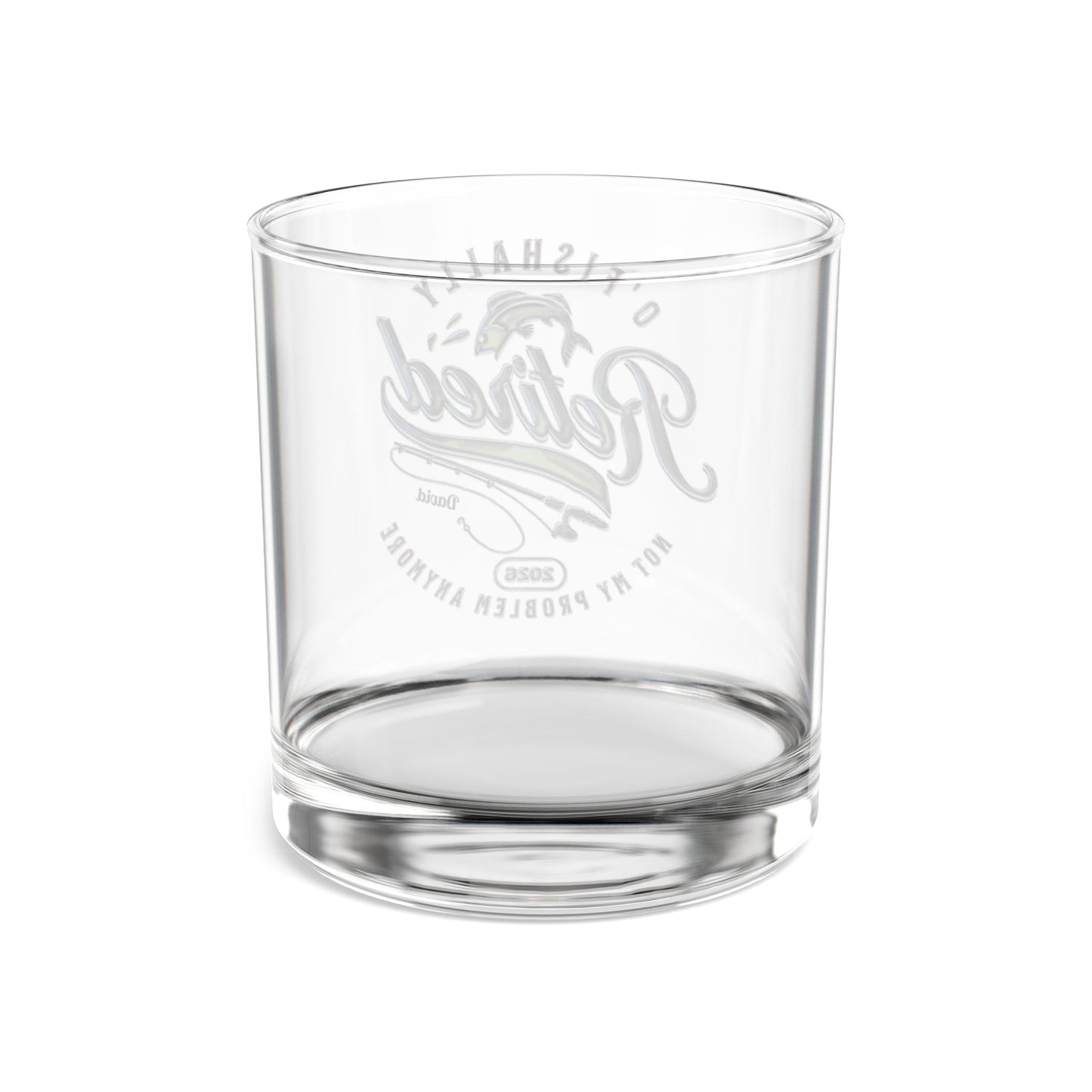 O'Fishally Retired - Personalized Chrome Whiskey Glass