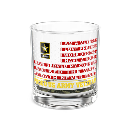 US Army Veteran -  Whiskey Glass 10oz