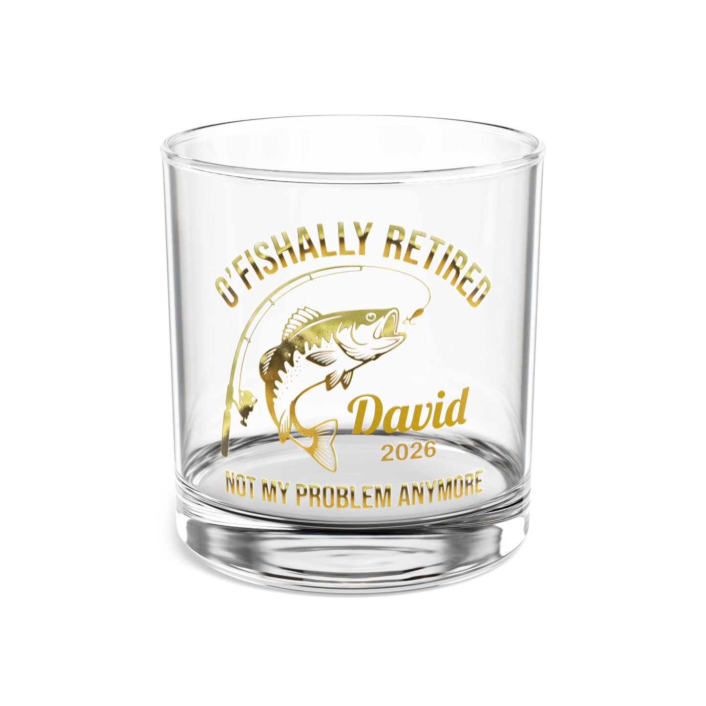 O'Fishally Retired - Personalized Whiskey Glass