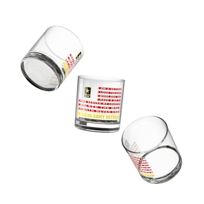 US Army Veteran -  Whiskey Glass 10oz