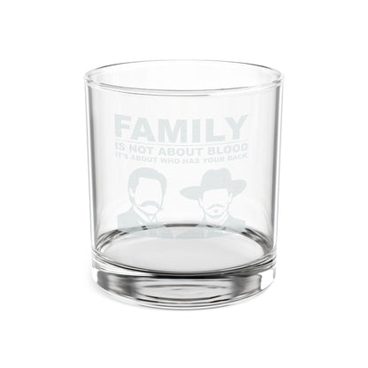 Family Is Not About Blood - Engraved 10oz Whiskey Glass