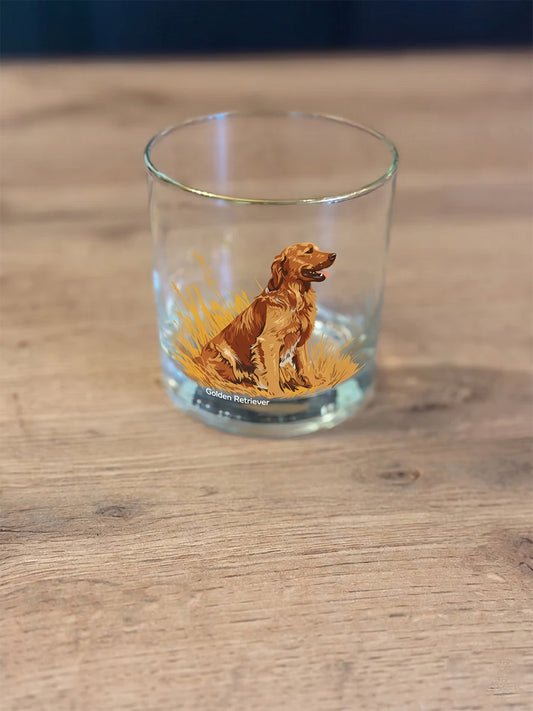 Golden Retriever Whiskey Glass