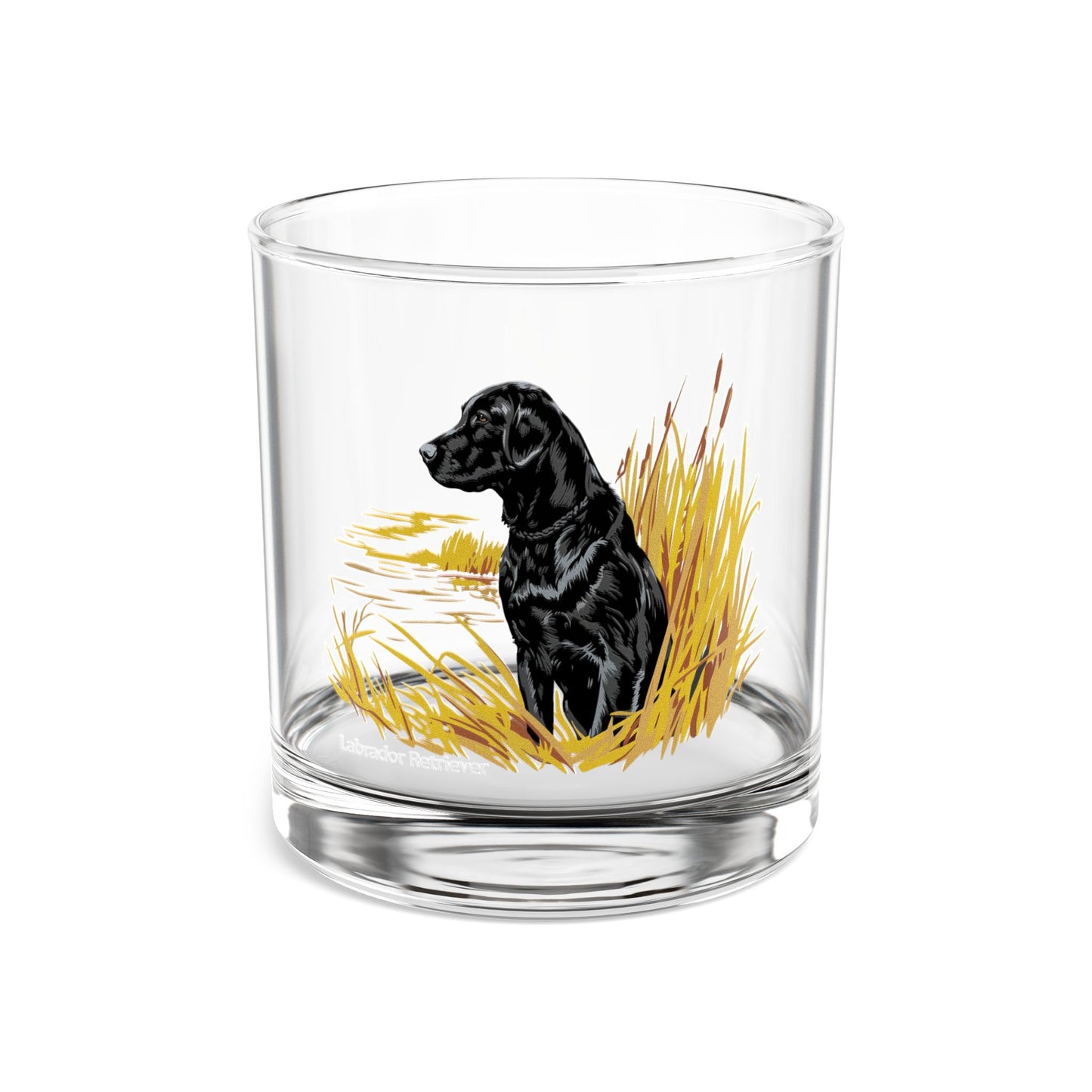 Black Labrador Whiskey Glass