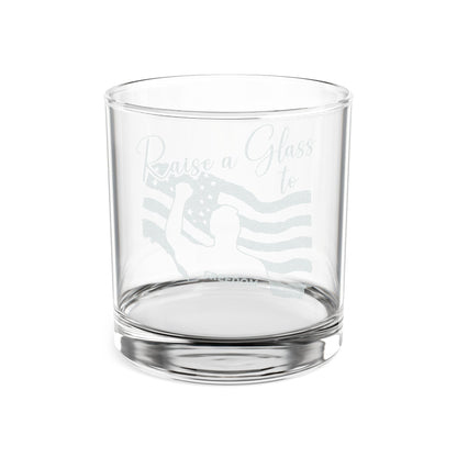 Engraved Whiskey Glass - " Raise a Glass to FREEDOM"  10.5oz