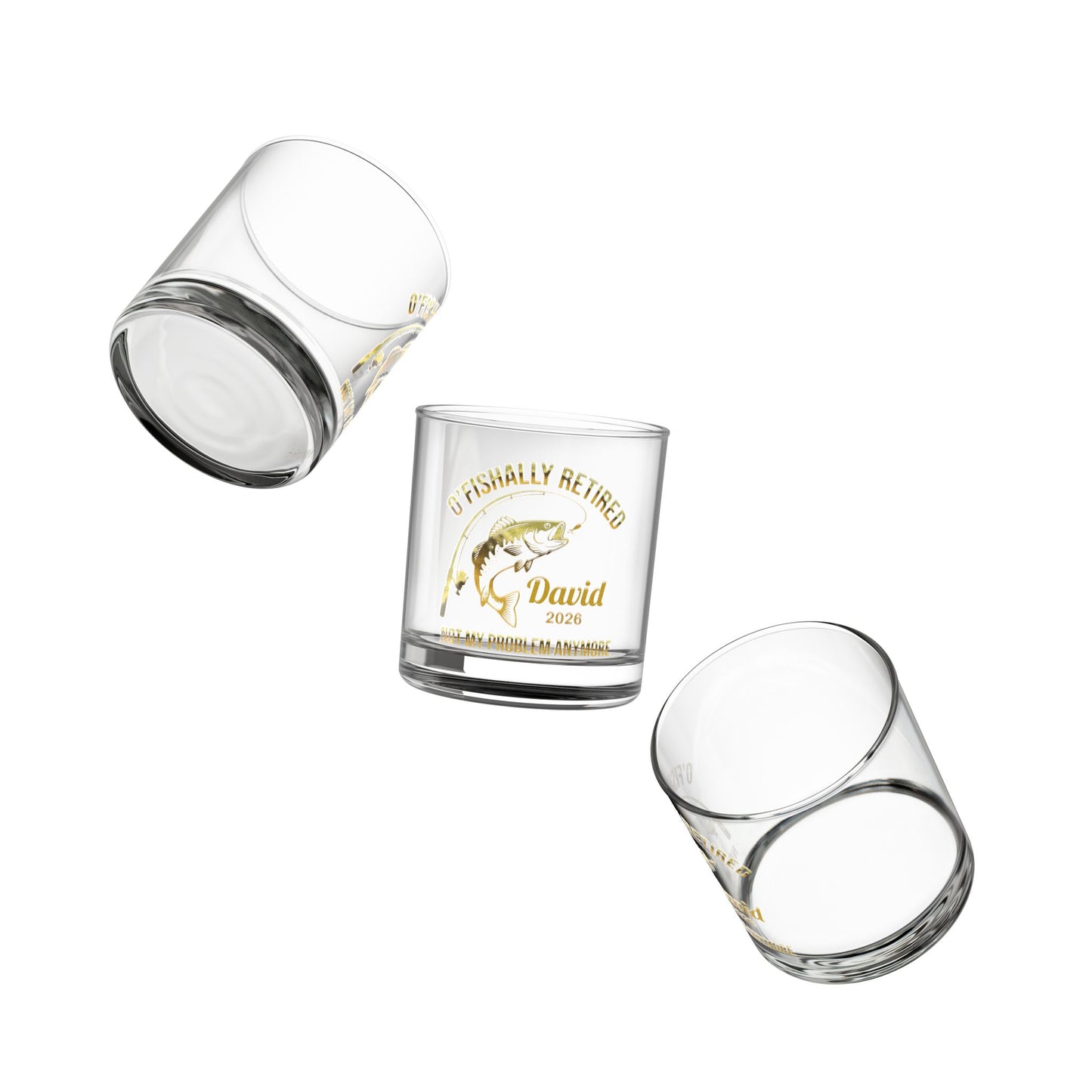 O'Fishally Retired - Personalized Whiskey Glass