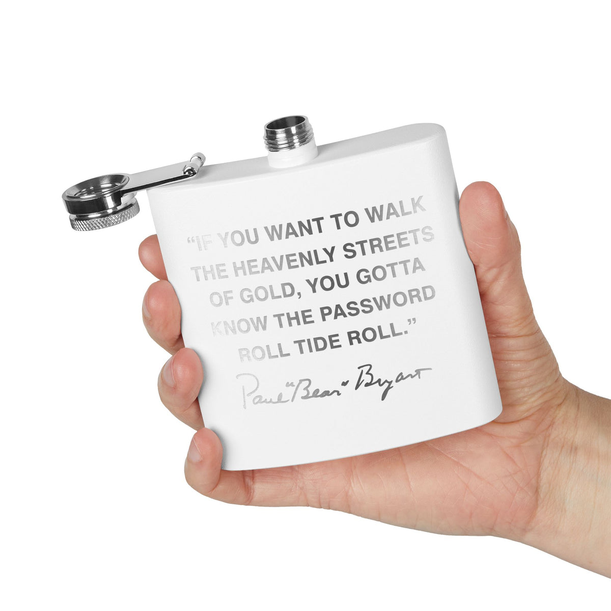 “Roll Tide Roll” - Engraved Flask 6oz Stainless Steel