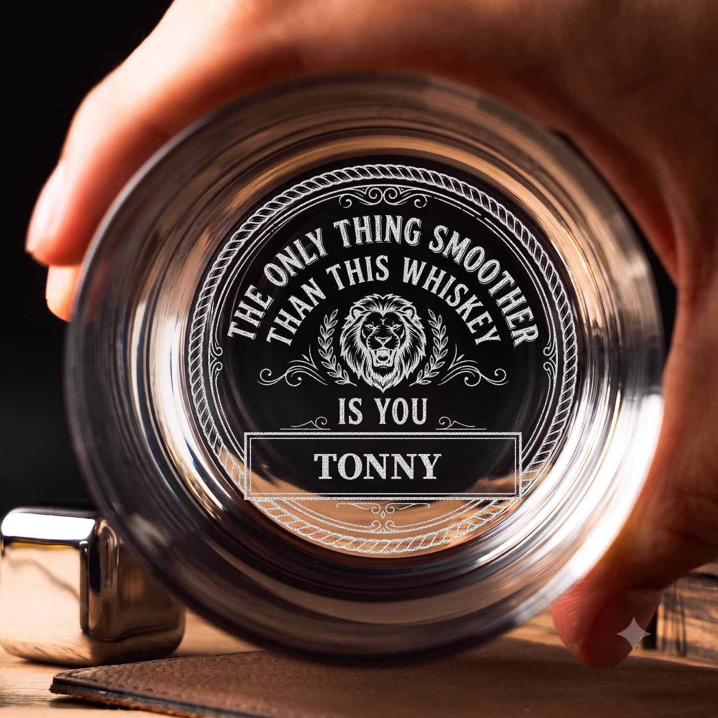 Personalized Whiskey Glass - The only thing smoother than this whiskey is you