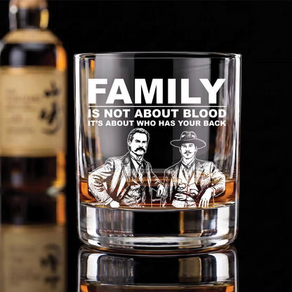 'Family Is Not About Blood' 10oz Whiskey Glass
