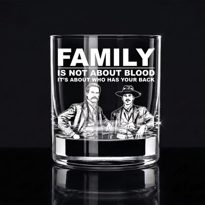 'Family Is Not About Blood' 10oz Whiskey Glass