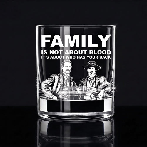 'Family Is Not About Blood' 10oz Whiskey Glass