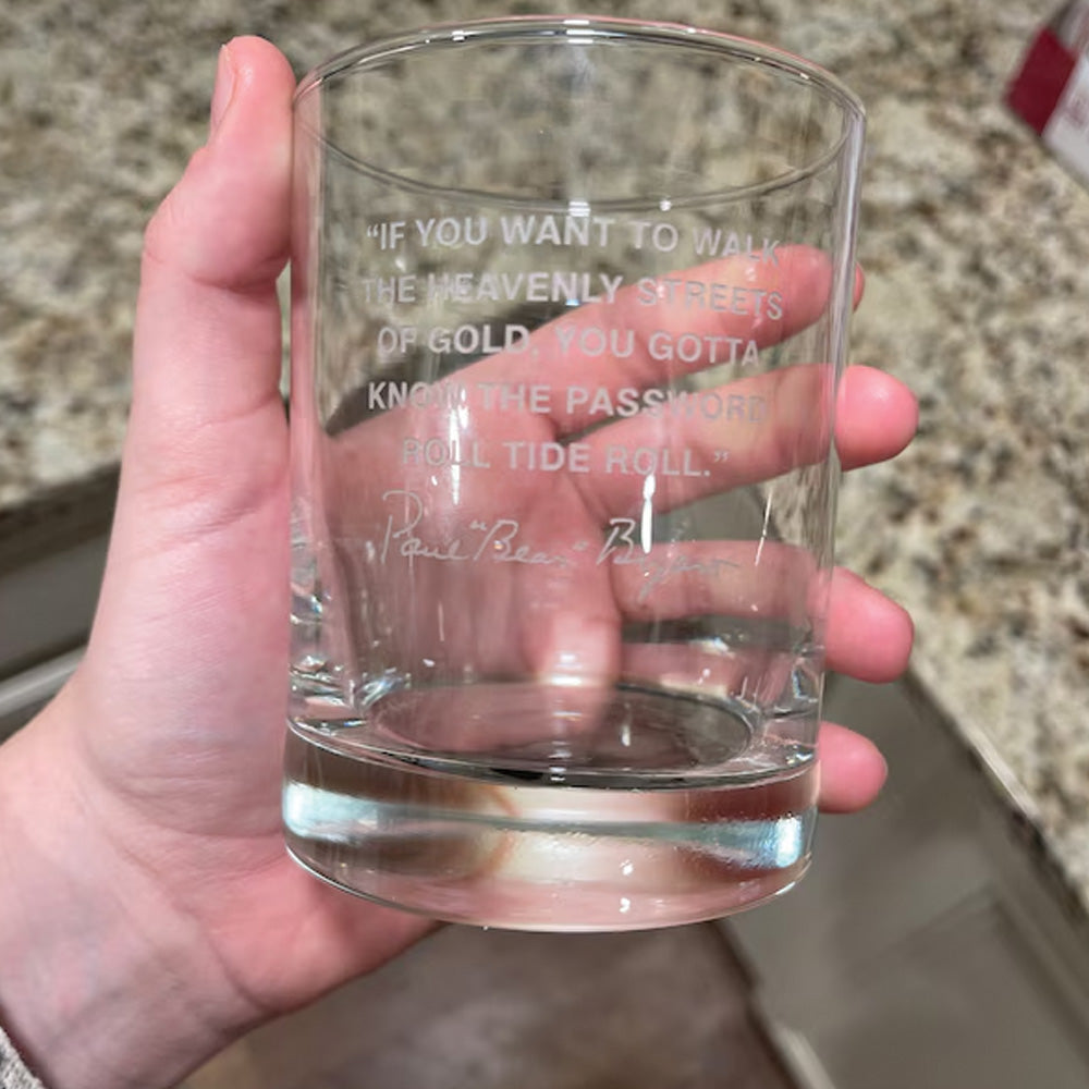 'Roll Tide Roll' - Engraved Whiskey Glass 10.5oz