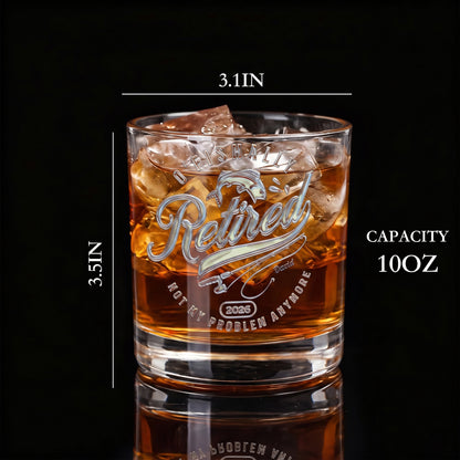 O'Fishally Retired - Personalized Chrome Whiskey Glass