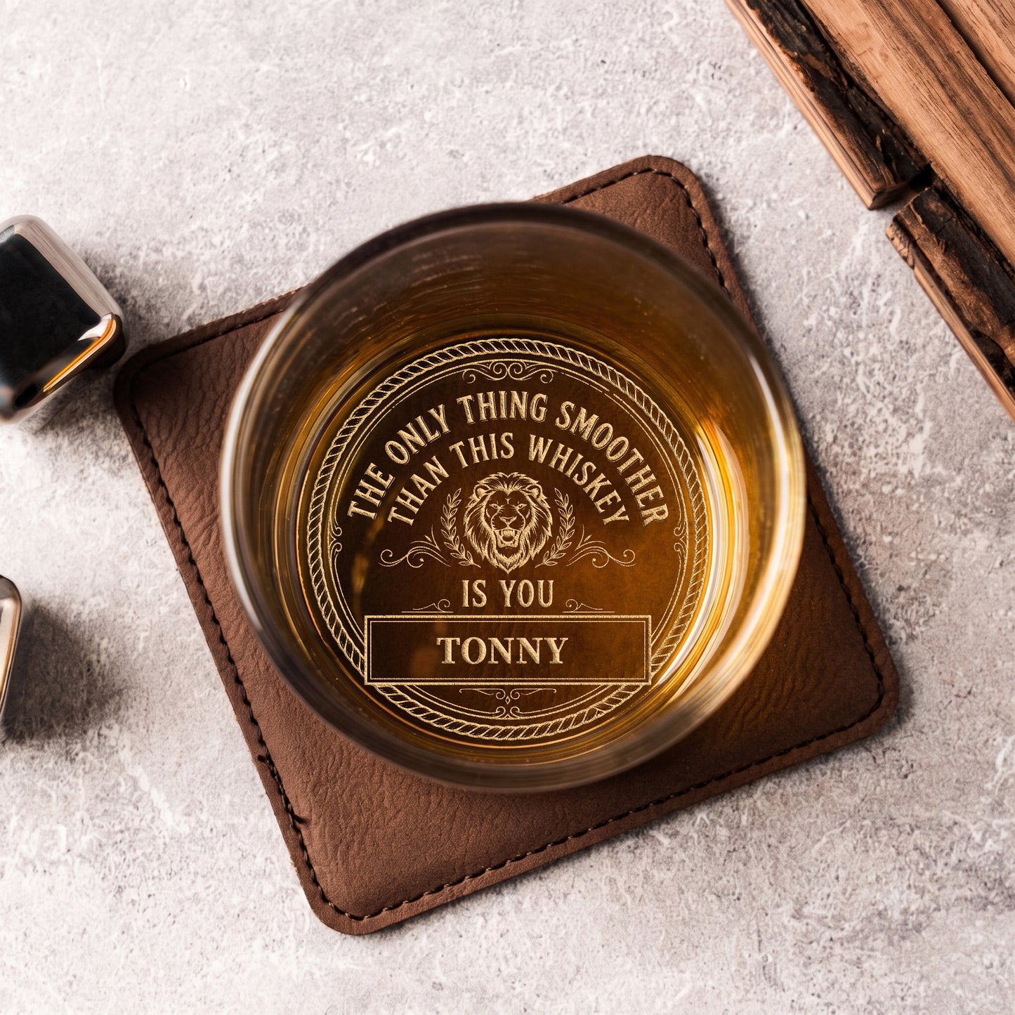 Personalized Whiskey Glass - The only thing smoother than this whiskey is you