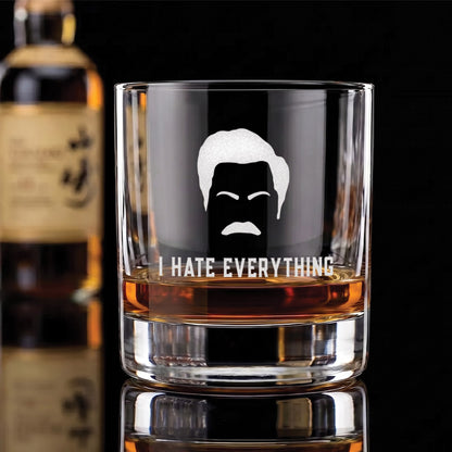 I Hate Everything - Engraved 10oz Whiskey Glass