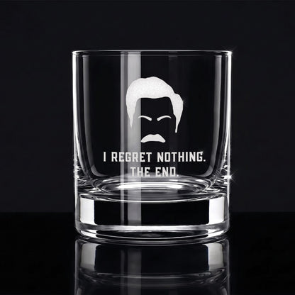 I Regret Nothing - Engraved 10oz Whiskey Glass