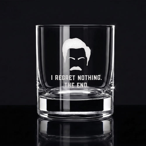 I Regret Nothing - Engraved 10oz Whiskey Glass
