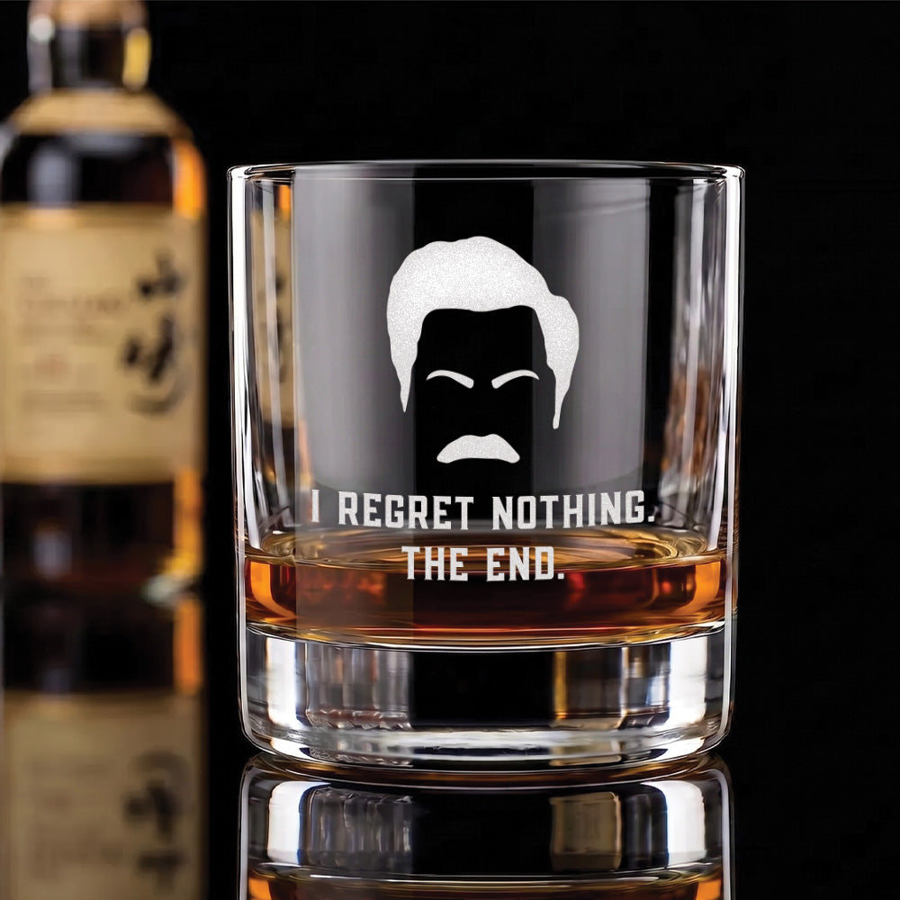 I Regret Nothing - Engraved 10oz Whiskey Glass